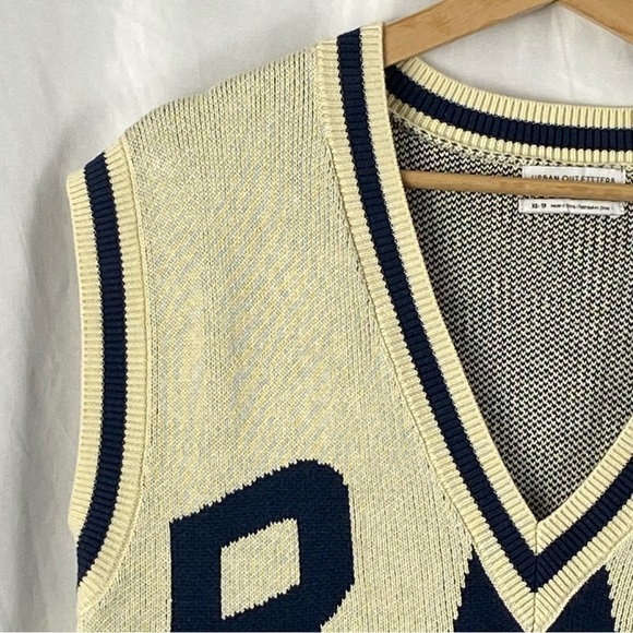 Urban Outfitters Knit Sweater Vest Tunic RAD College High Low Hem Size XS - Picture 6 of 16